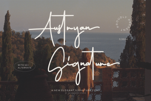 Austryan Signature: A Refined Script Font for Editorial Elegance