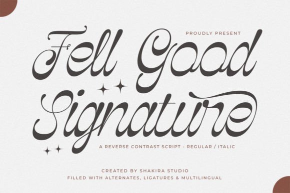 Fell Good Signature: A Modern Script Font for Digital Elegance