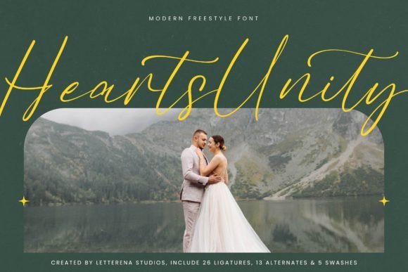 Hearts Unity: A Modern Script Font for Editorial Warmth
