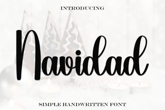 Navidad Font: Elegant Handwritten Charm for Your Handmade Goods